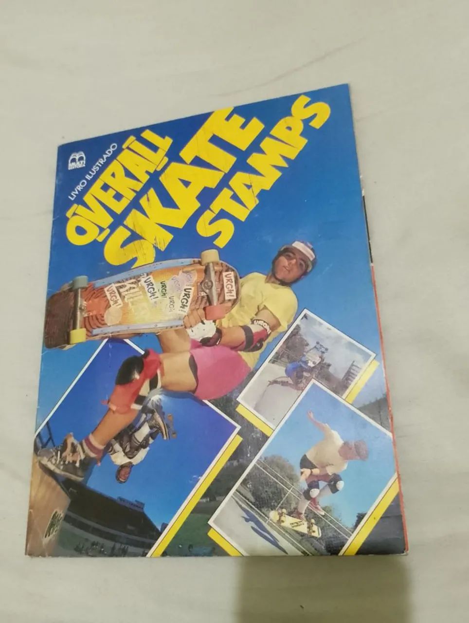 ÁLBUM DE FIGURINHAS OVERALL SKATE STAMPS COMPLETO EM ÓTIMO ESTADO DE CONSERVAÇÃO ANOS 80