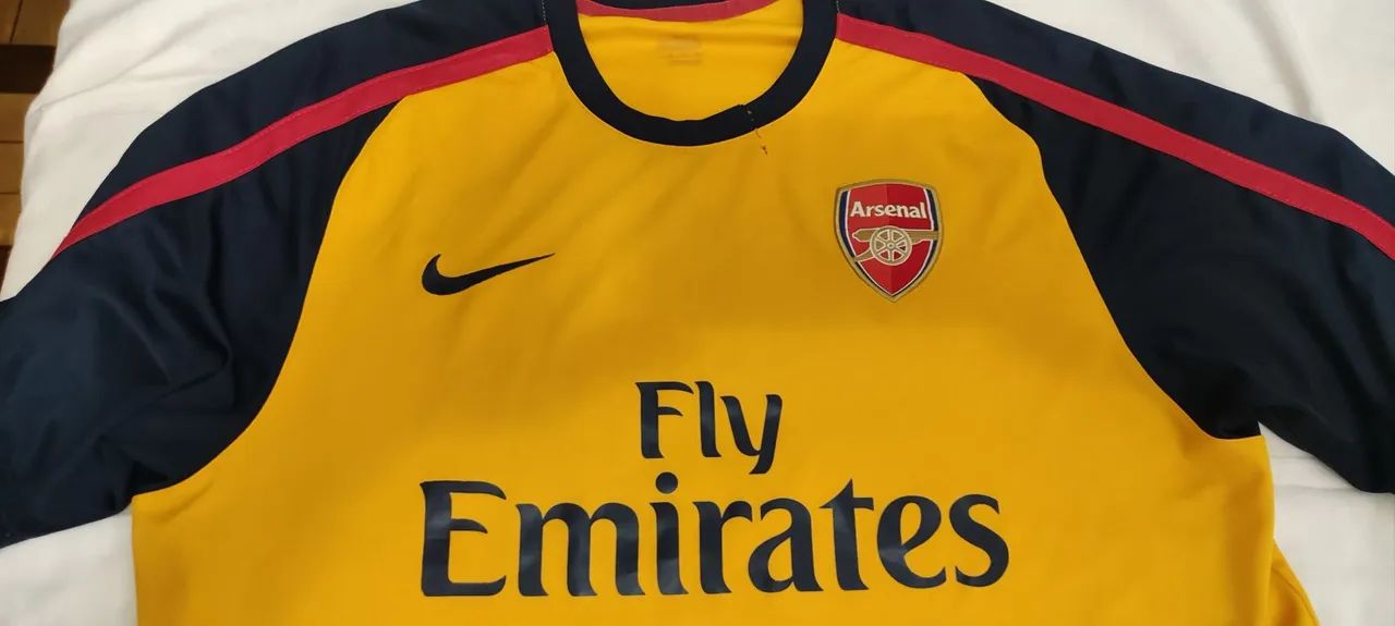 Camisa Arsenal Nike Original Amarela Fly Emirates Masculina GG