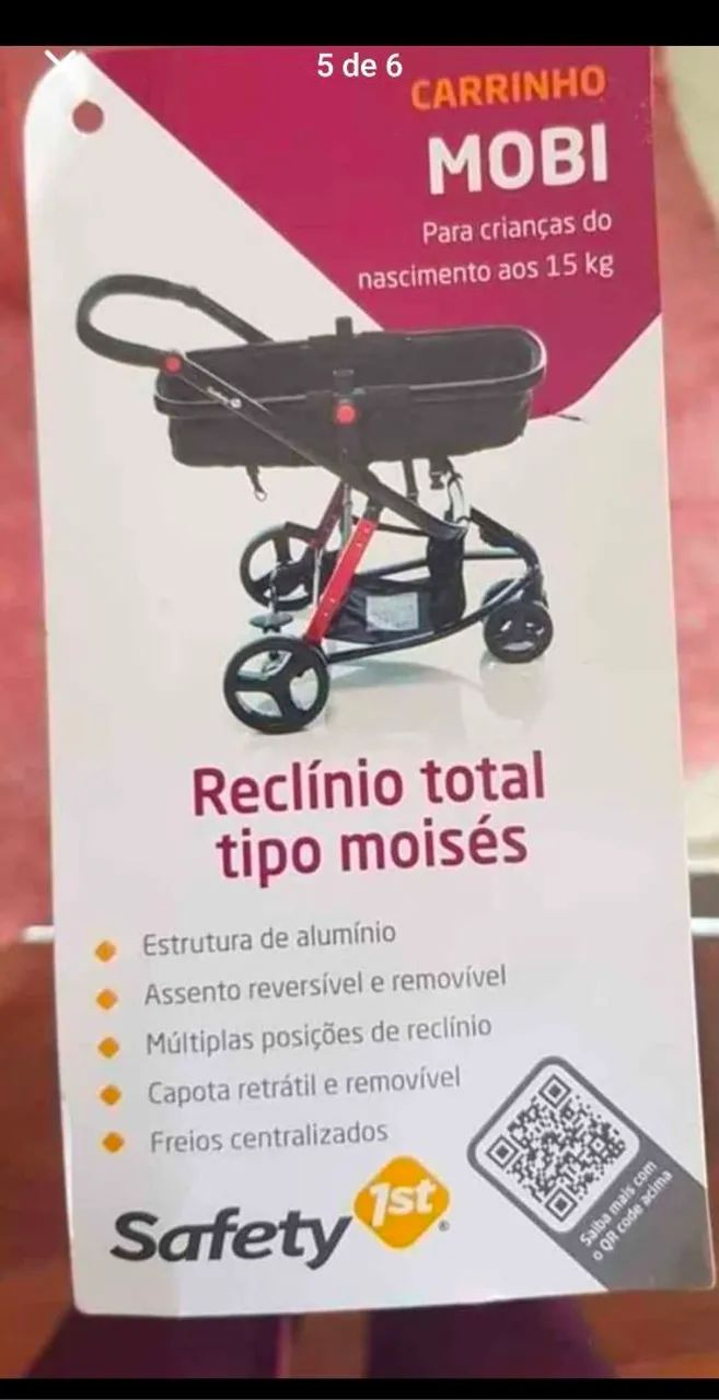 Carrinho de bebê safety mobi Moisés e bebê conforto entrego e aceito cartão 12xvezes  - Foto 6
