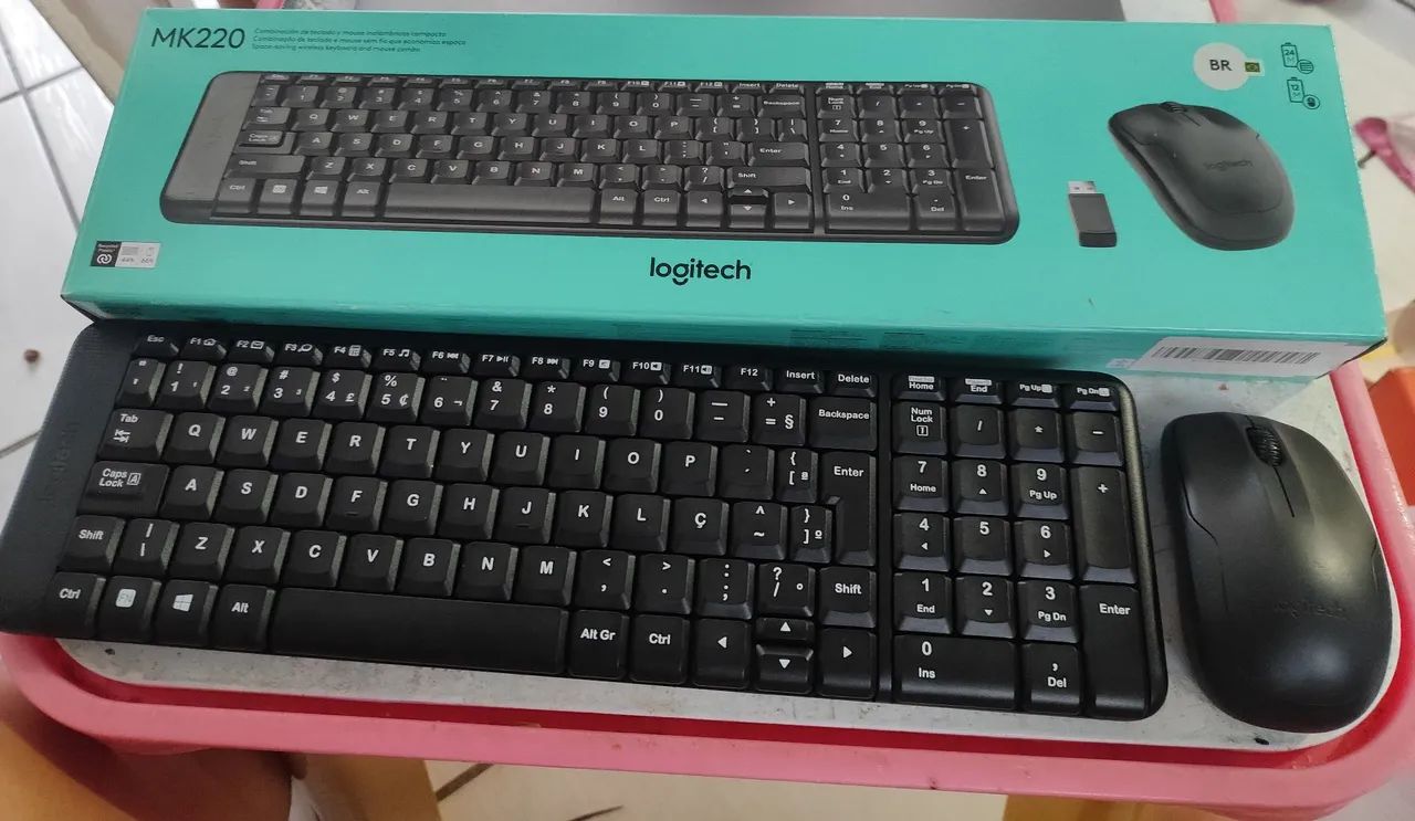 KIT TECLADO E MOUSE LOGITECH PRETO - Foto 3