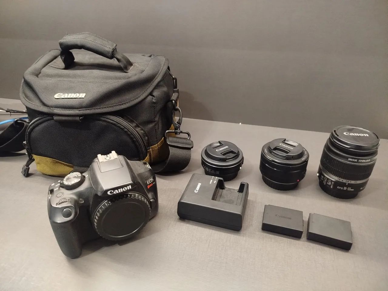 Vendo Canon t6 com 3 lentes 