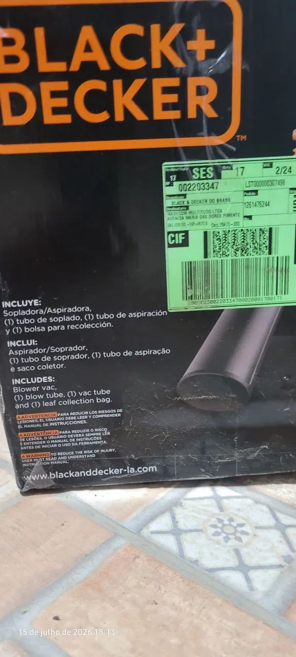 Asporador e Soprador gigante da marca Black+decker Eletrico 2500w Bv25 220vol - Foto 5
