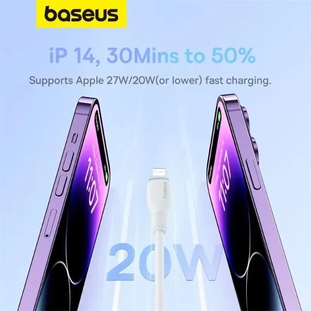 Cabo USB para Iphone Baseus PD 20w Turbo Tipo C para Lighting 1,2 metros - Foto 2