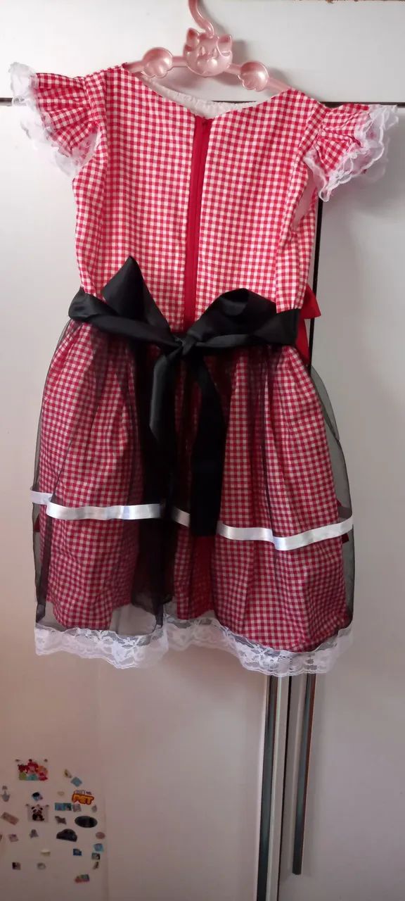 Vestido de Quadrilha 6 a 8 anos - Foto 2