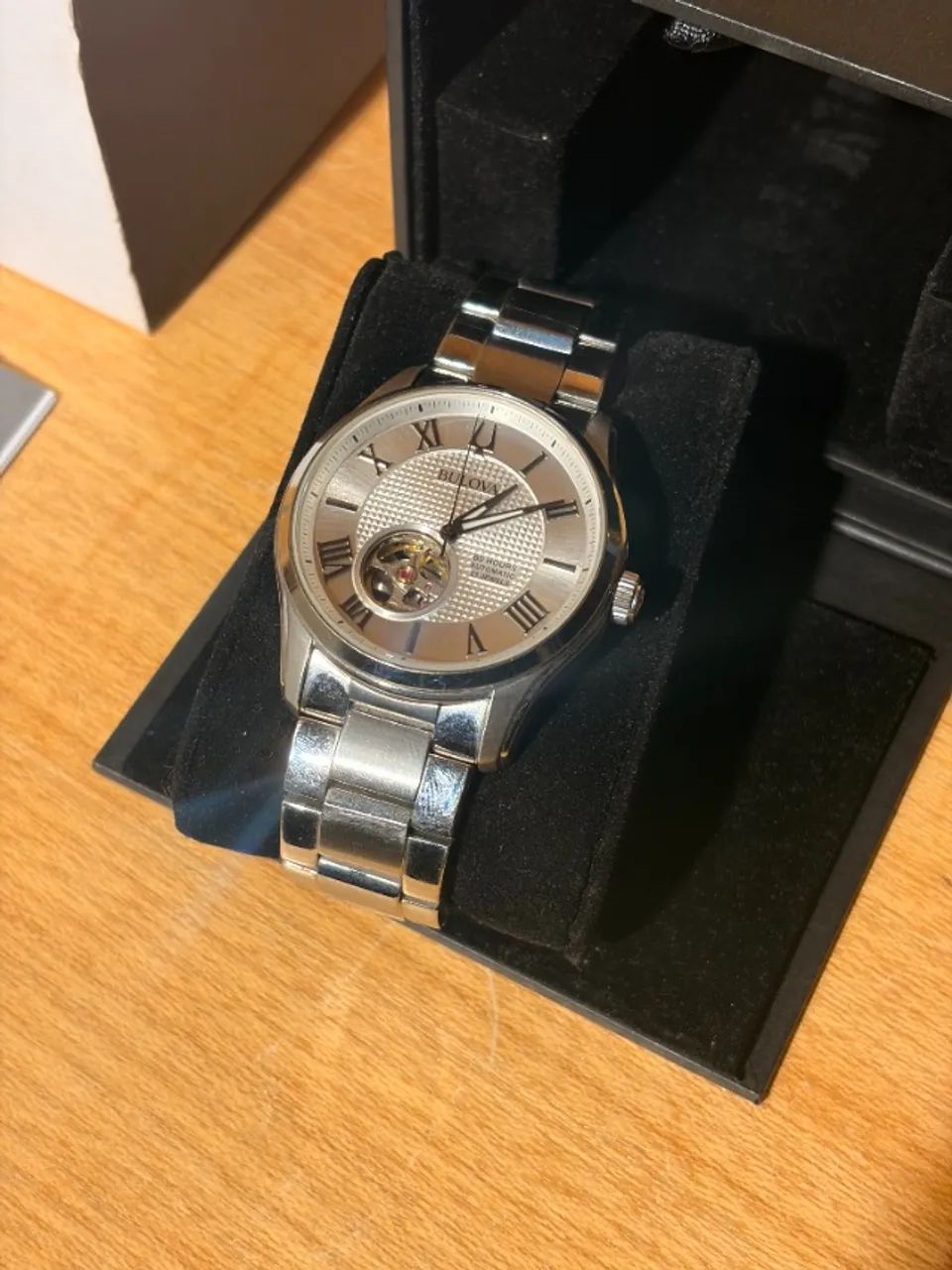 Relógio Bulova Wilton Automático Prata 96A207 - Foto 5