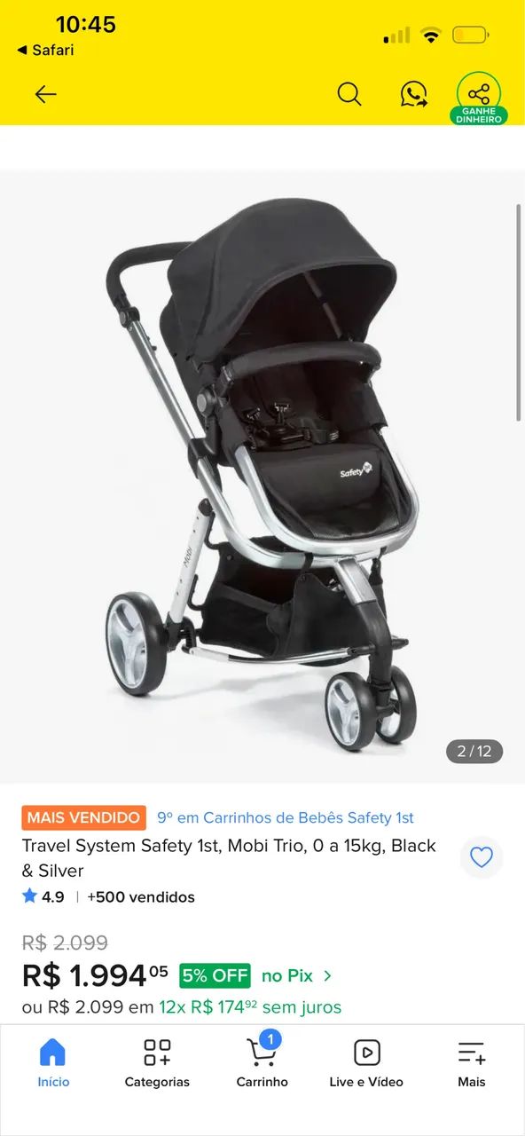 Carrinho bebê safety - Foto 4