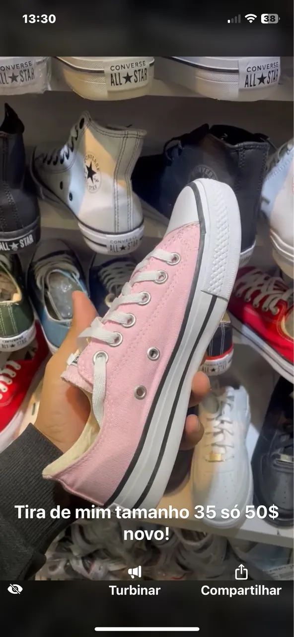 Tênis All Star rosa 35