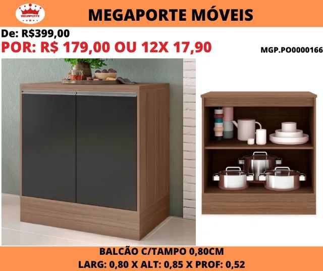 Balcão com Tampo 2 Portas - Foto 2