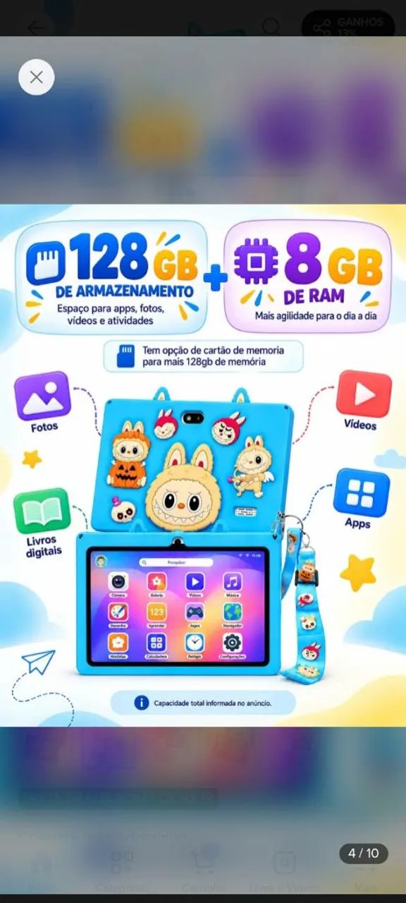 Tablet infantil 128 gb 