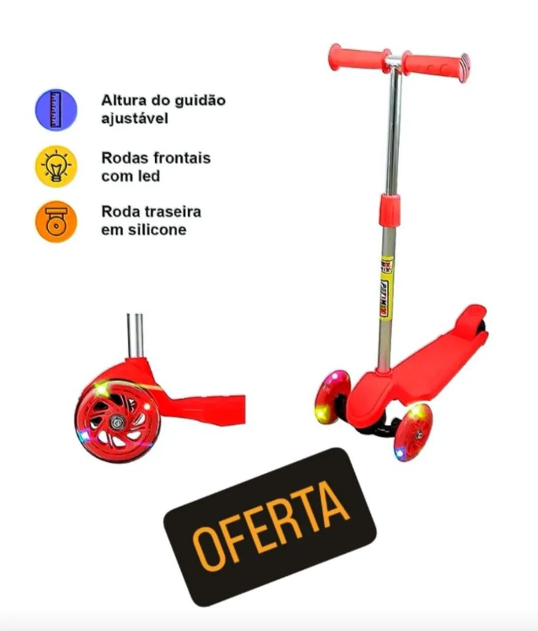 OFERTA DE PATINETES INFANTIS ATÉ 50KG COM LED - Foto 2
