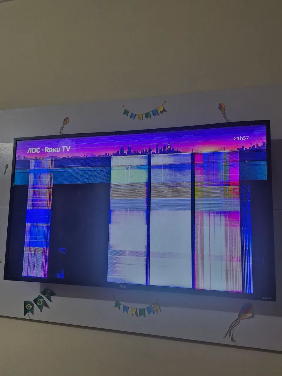 Tv Roku AOC 43 polegadas para retirada de peças