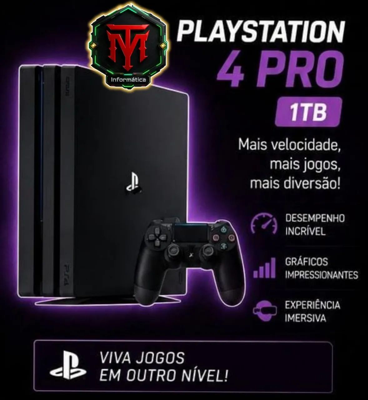 PS4 PRO SEMI NOVO NA CAIXA 