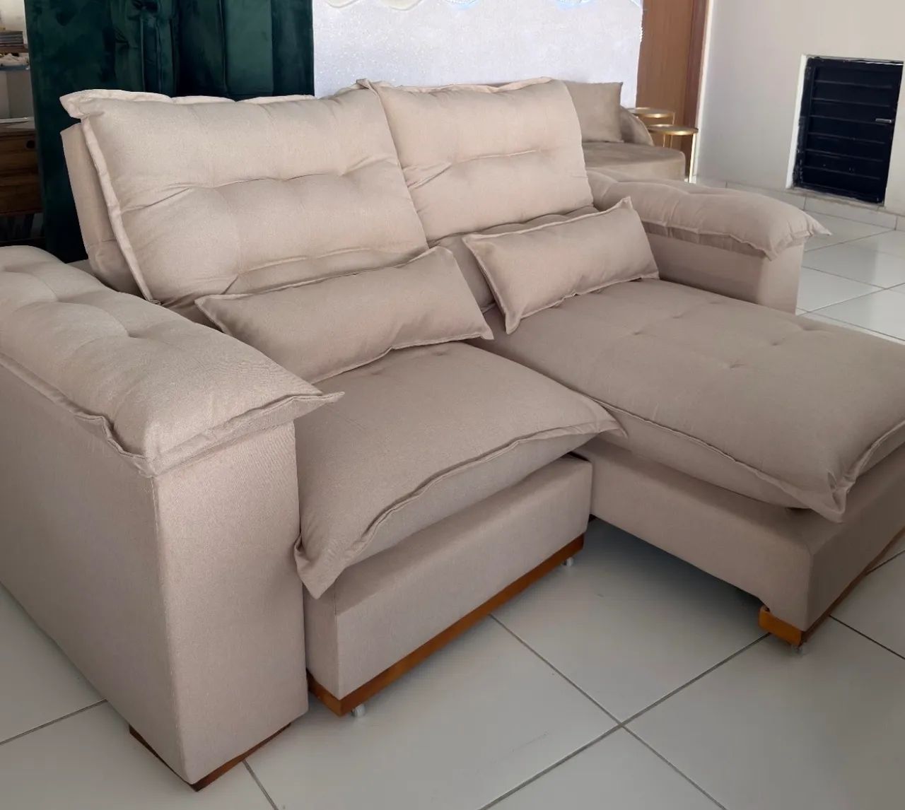 Sofá Retrátil Reclinável Com Molas | Alta Qualidade | Produção Sob Medida - Foto 2