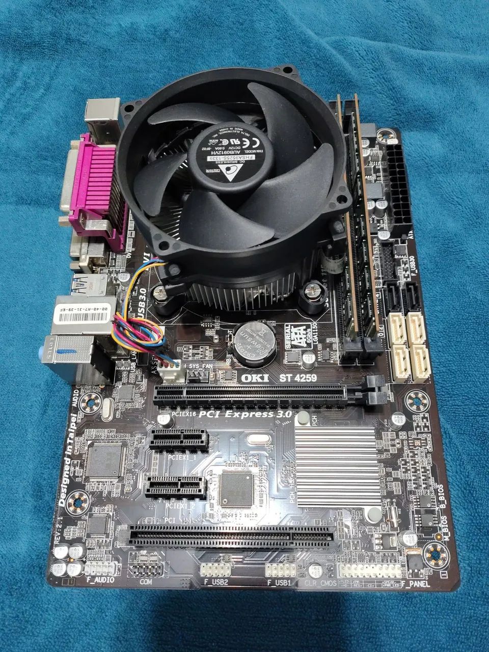 Kit placa mãe, processador, SSD.