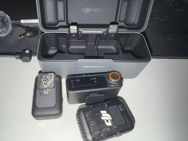 Microfone DJI Mic 2 - Kit Completo (2 TX + 1 RX + Case) 32-Bit Float - Impecável - Foto 2