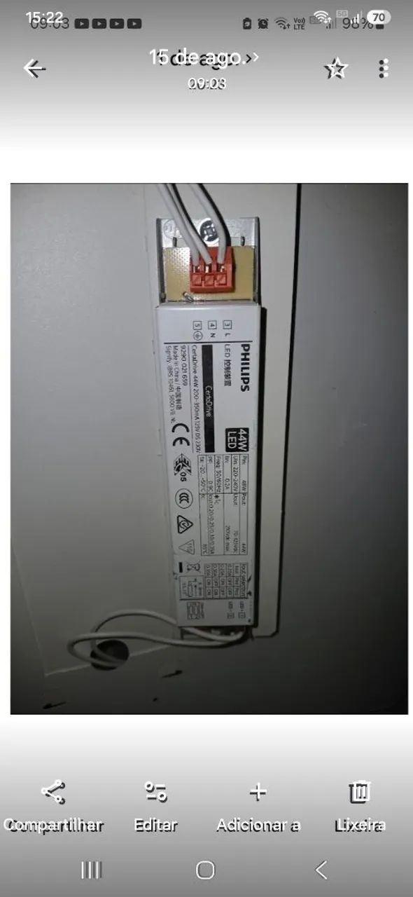 Luminária de led 60 x 60 Philips  - Foto 4