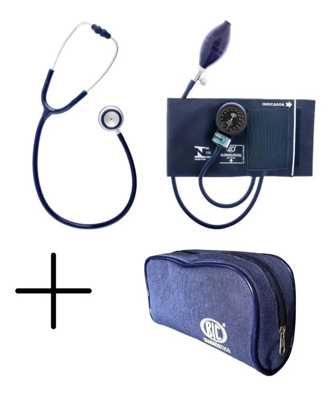 kit estetoscópio + esfiguimomanometro 
