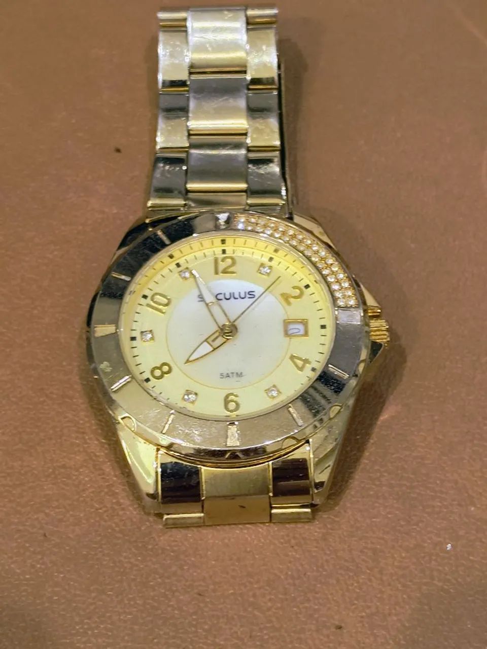 RELOGIO SECULUS FEMININO ORIGINAL FOLHEADO A OURO  - Foto 4