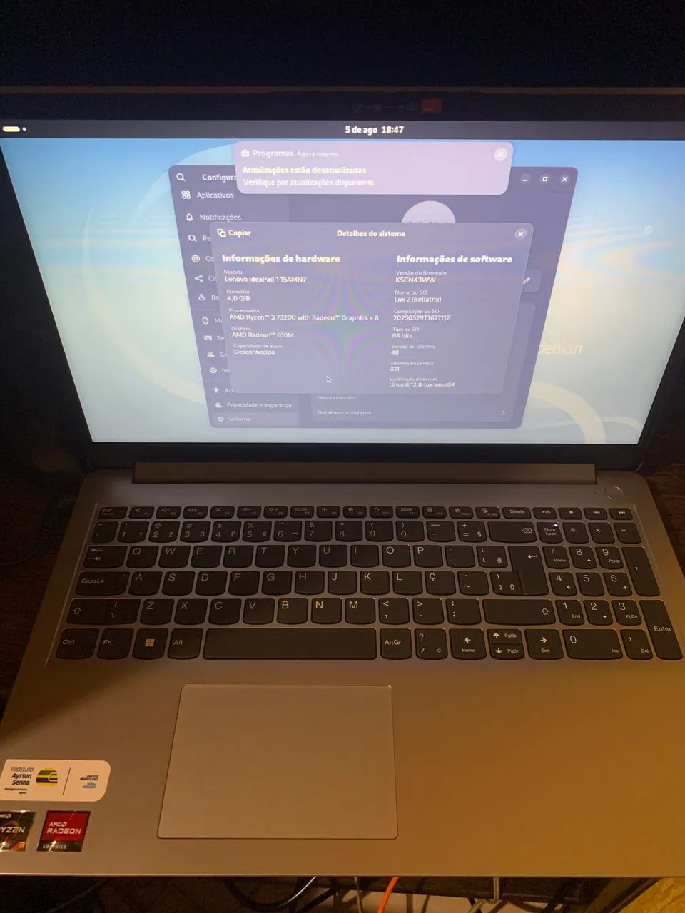 VENDO NOTEBOOK LENOVO IDEAPAD 1 15AMN7 - Foto 2