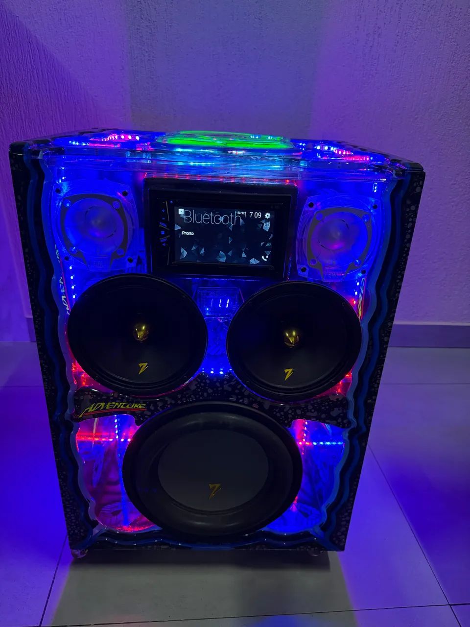 Caixa de Som residencial full acrílico 