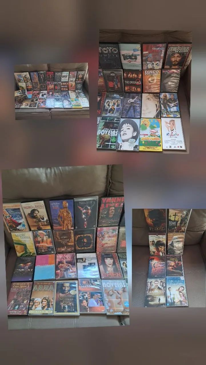 Lote 44 DVDs Músicas e Religiosos 