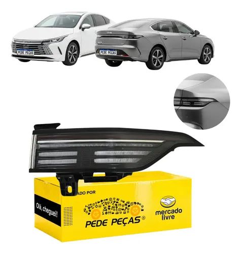 Lanterna Traseira Byd King 2024 25 26 2027 Full Led Nova Ld Direito/passageiro Fumê