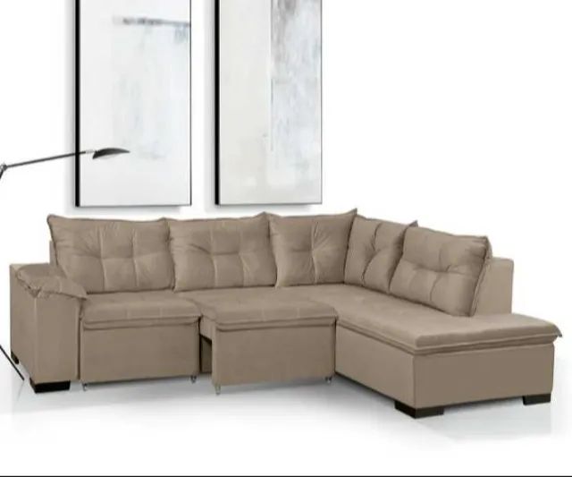 Sofa de Canto 5 Lug - Taurus (2,73 m) - Dividimos Em Até 10x Sem Juros - Foto 3