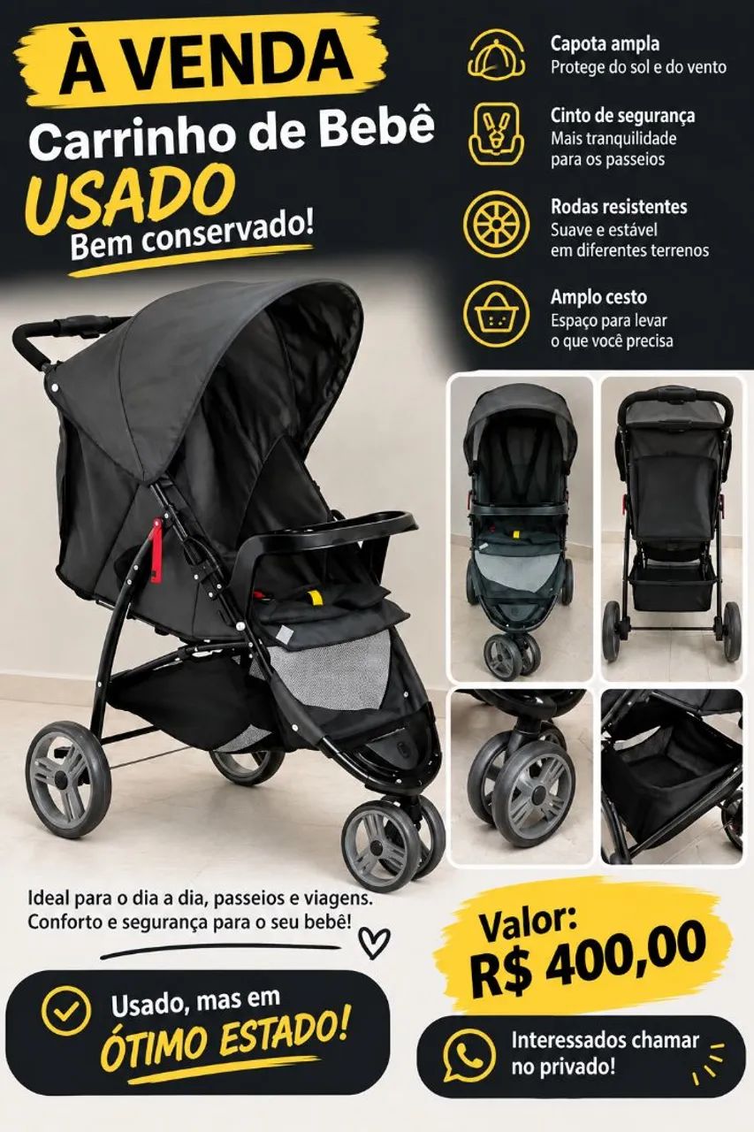 Carrinho de bebê galzerano 
