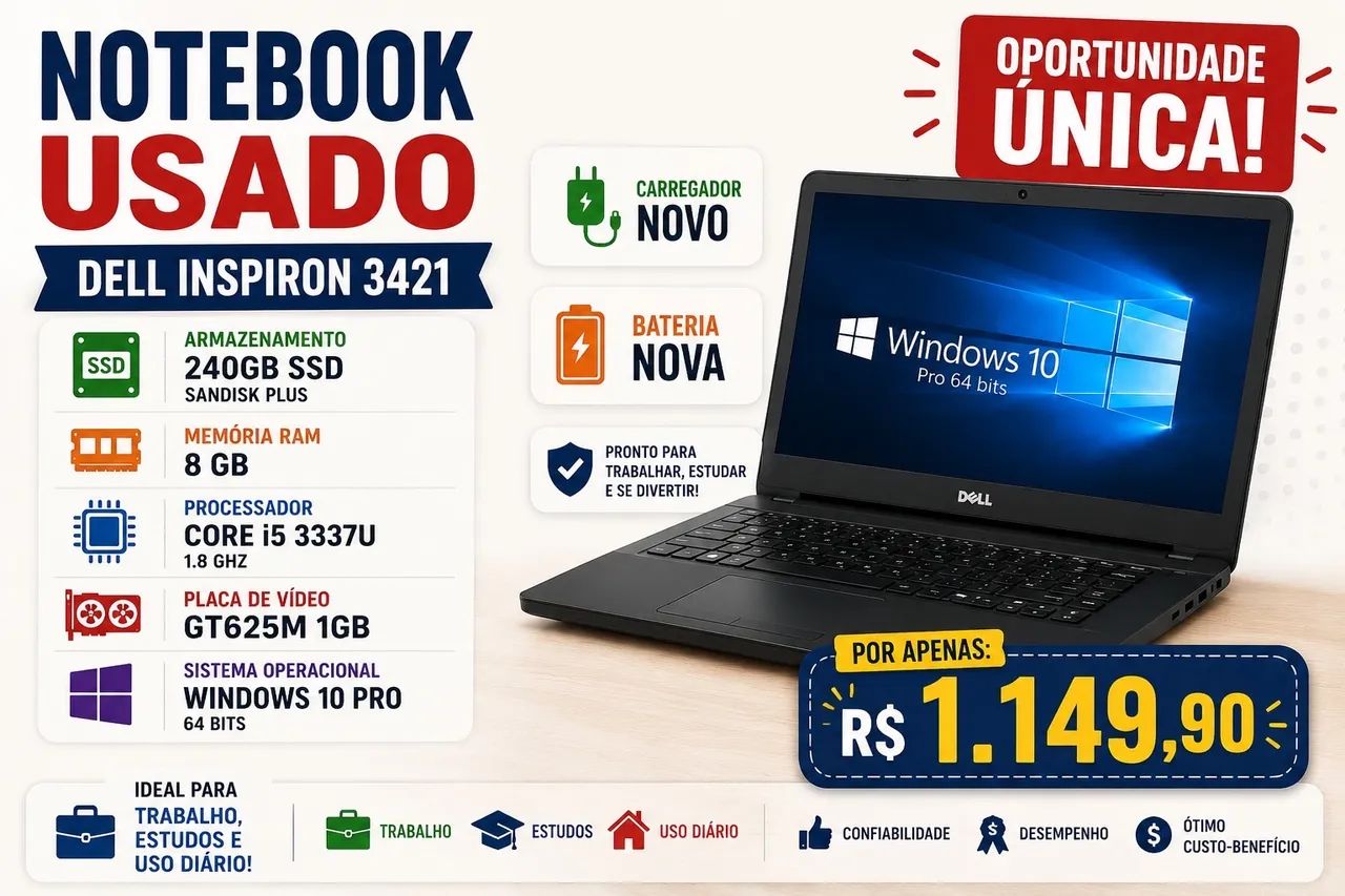 Notebook Dell Inspiron 3421