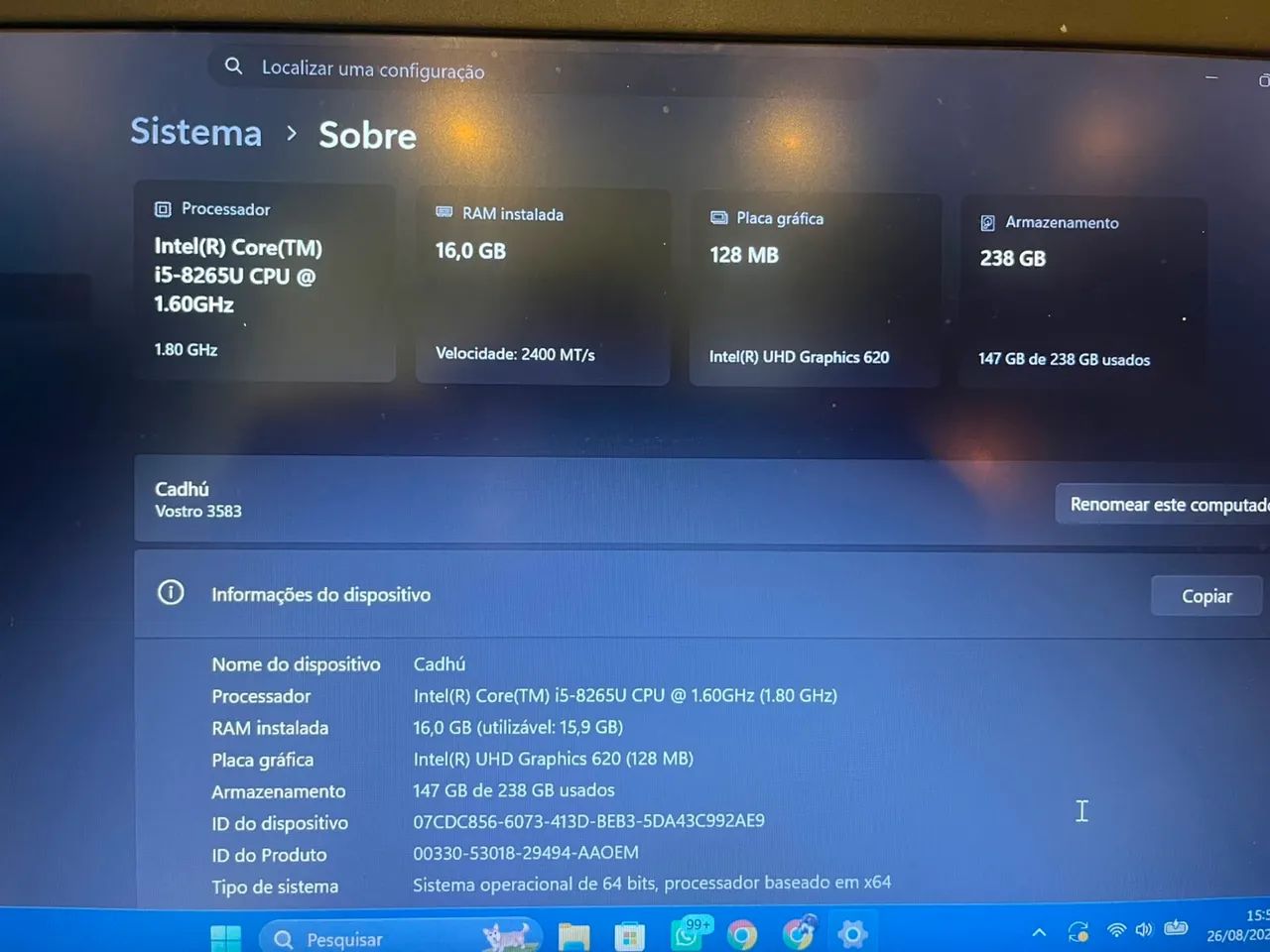Notebook Dell Vostro 3583 - Foto 2