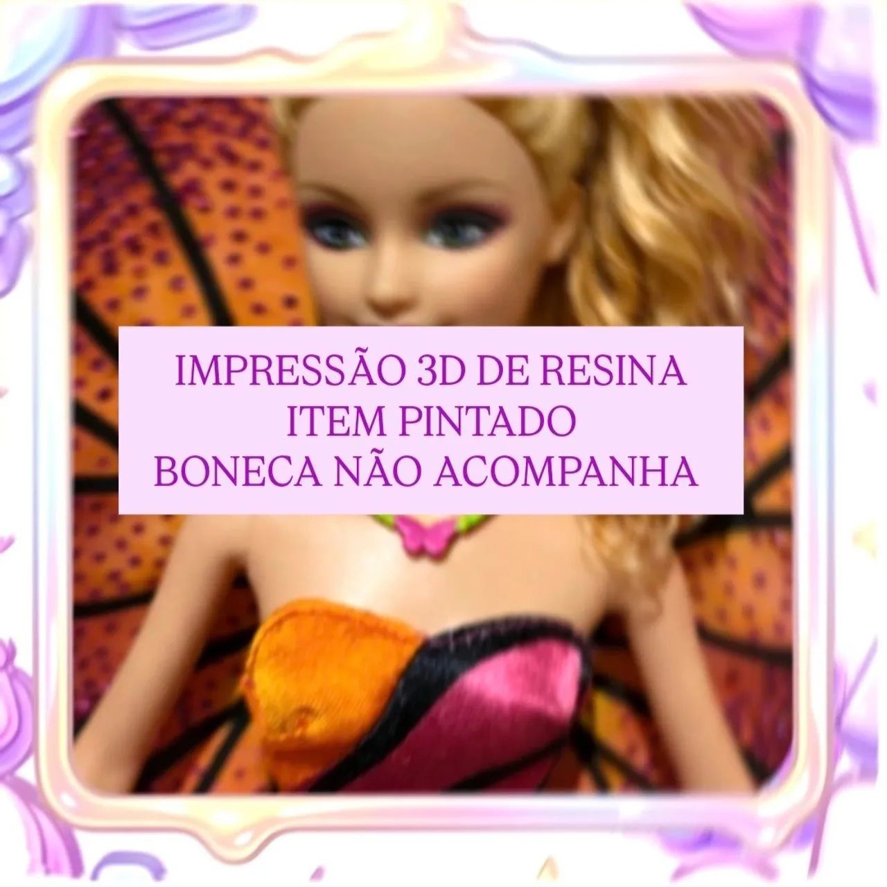 Colar para a boneca Barbie Butterfly - impressão 3D - Foto 2