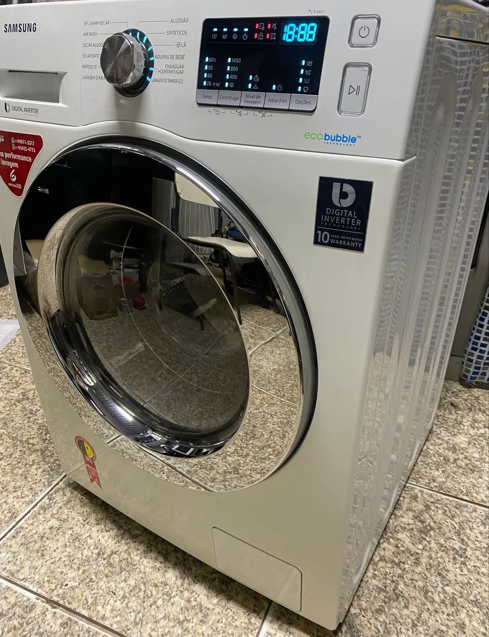 LAVA&SECA SAMSUNG ECOBUBBLE 11KG SEMI NOVA com garantia aceita cartão * - Foto 3