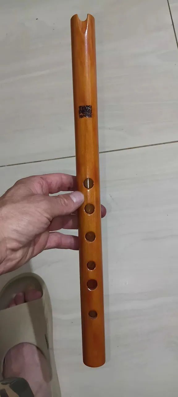 Kena de madeira original peruana