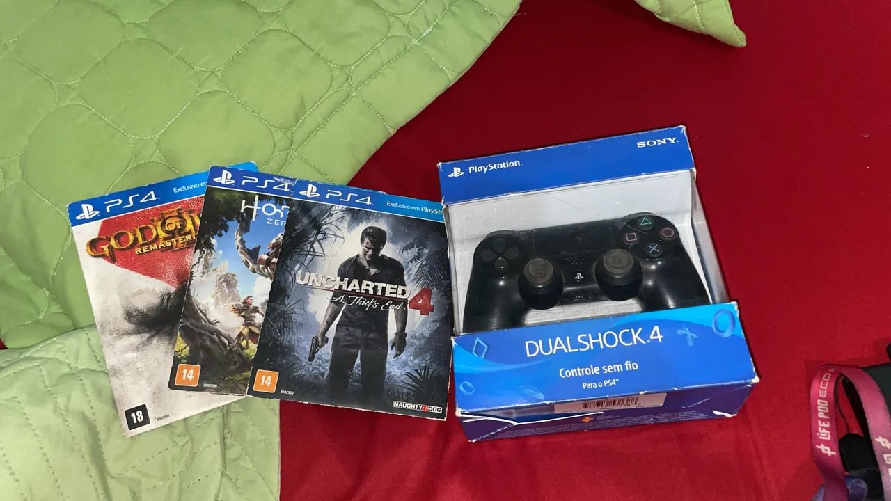 Controle ps4 e jogos de ps4