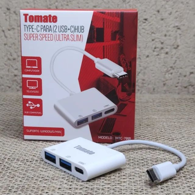 Adaptador USB Tipo C 3.0 OTG 3 Portas