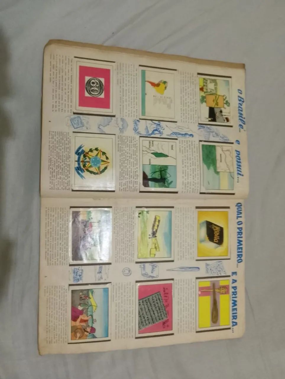 ÁLBUM DE FIGURINHAS CURIOSIDADES AQURELA COMPLETO ANO DE 1962 - Foto 3