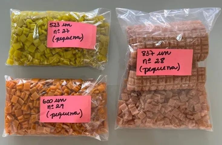 Pastilhas de vidro para artesanato e mosaico - kits com 100 unid (exceto mini pastilhas) - Foto 2
