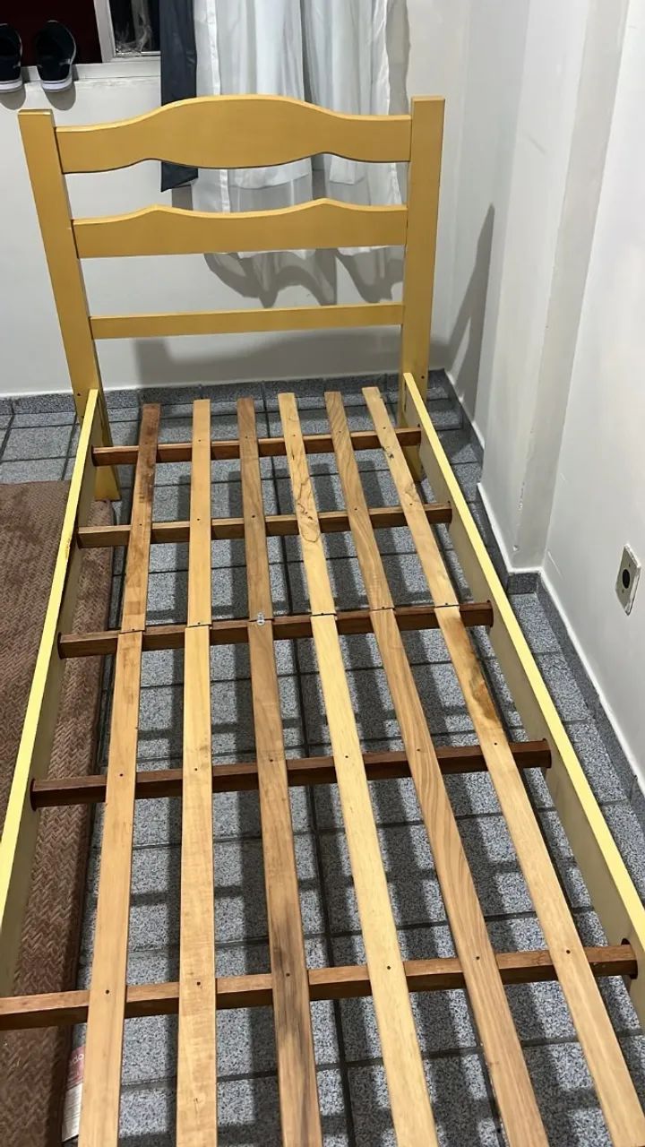 Cama solteiro madeira