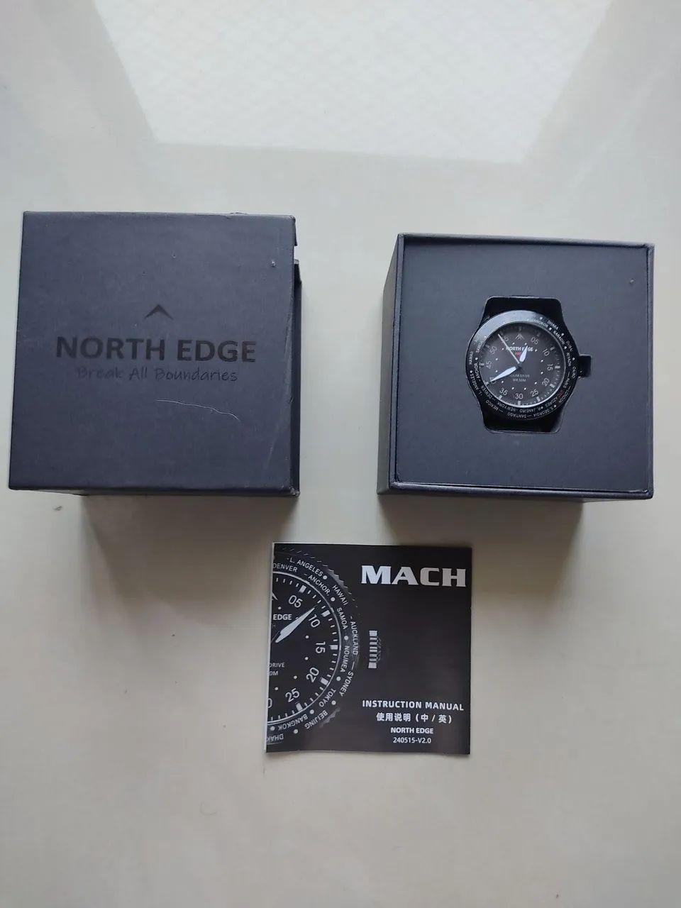 Relogio north edge mach aviador solar - Foto 3