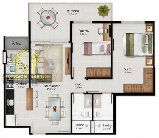 Apartamento à venda com 2 dormitórios em Jardim camburi, Vitória cod:8628 - Foto 20