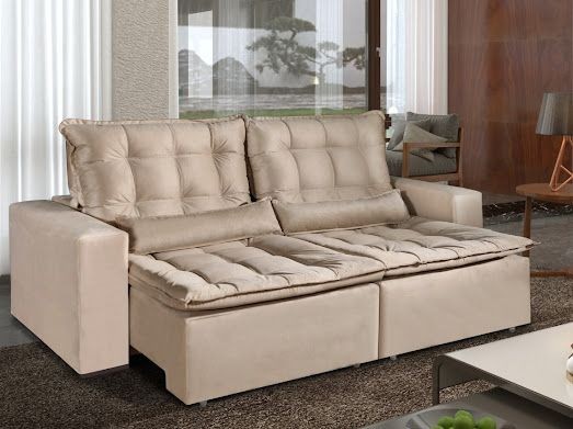 Sala Sofá Retrátil Reclinável 1,95 Cm