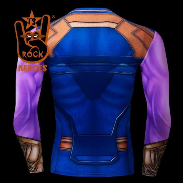  Camisa de Compressão Thanos Manga Longa Rashguard Elastano - Foto 3