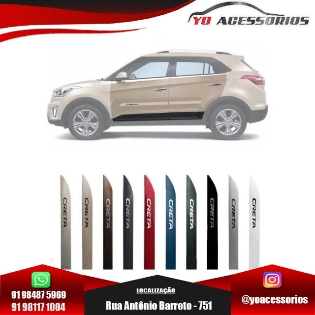 Friso Lateral na Cor Original Hyundai Creta