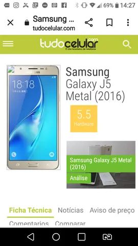 Samsung Galaxy J5 Metal - Ficha Técnica