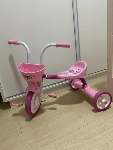 Triciclo Motoca Infantil 3 Rodas Alumínio Até 21kg Rosa You 3 Girl Nathor