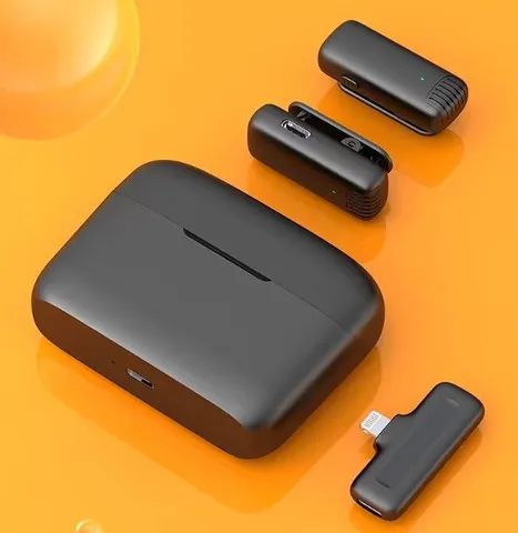 Microfone de lapela sem fio J13 Lavalier 2 em 1 - Foto 2