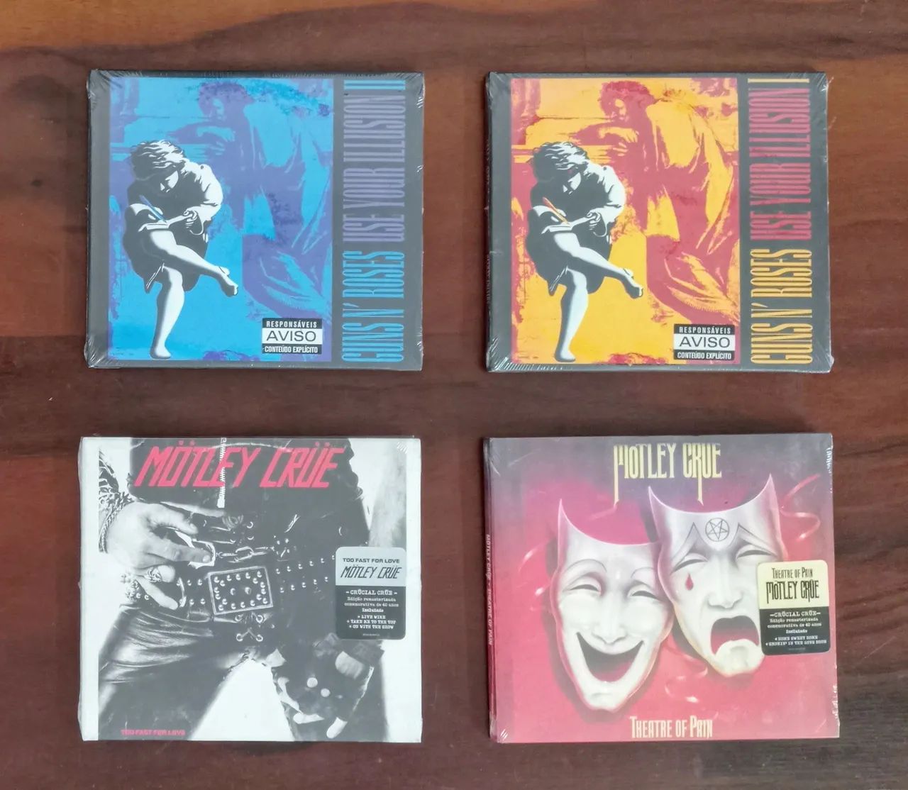 CDs lacrados Guns N Roses Motley Crue remaster 