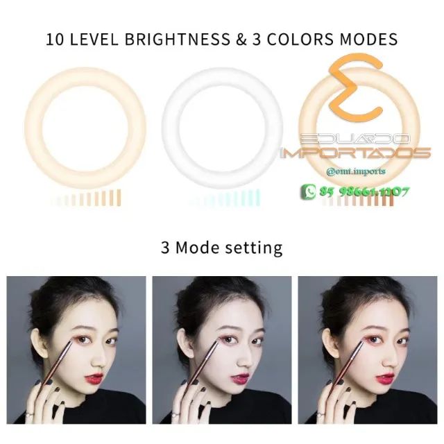 Ring Light Portátil de Mesa Com Tripé 6 Polegadas - Foto 6