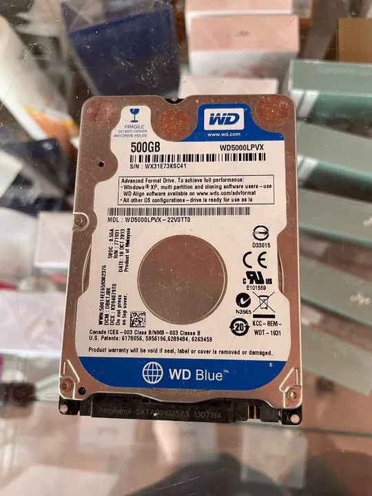 Disco rígido interno Western Digital WD5000LPVX 500GB azul