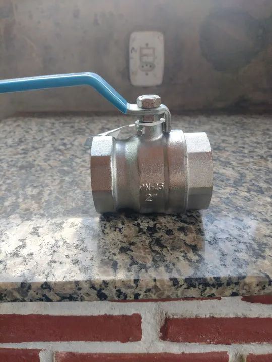 Registro de válvula esfera 2 polegadas pn-25 latão genebre  - Foto 4